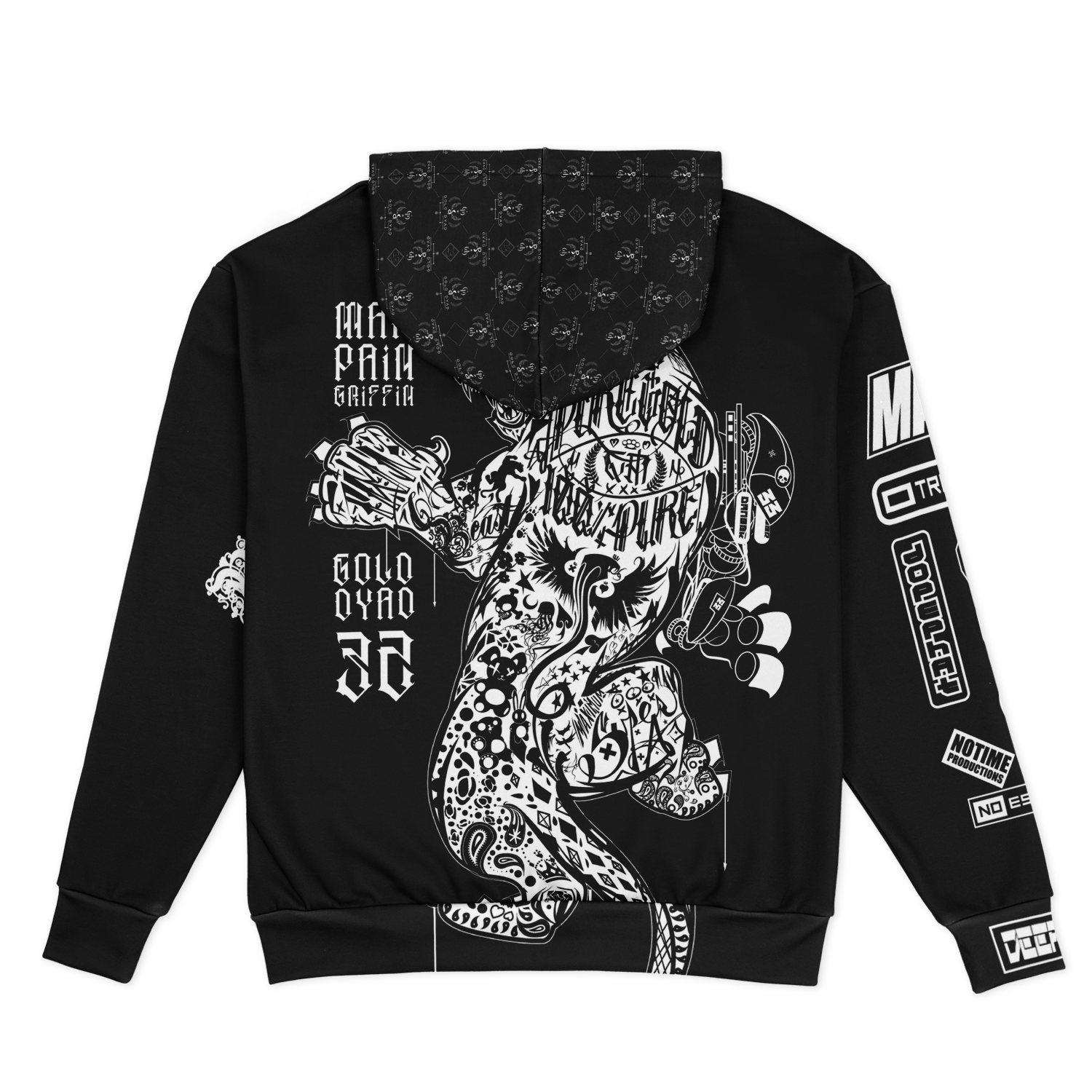 Enter the Tiger Oversized Hoodie - Max PAIN Griffin GOLD DYAD