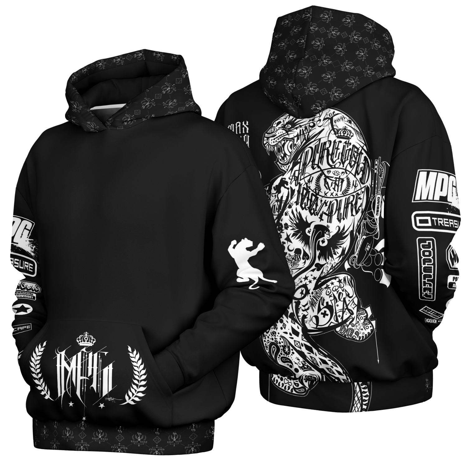 Enter the Tiger Oversized Hoodie - Max PAIN Griffin GOLD DYAD