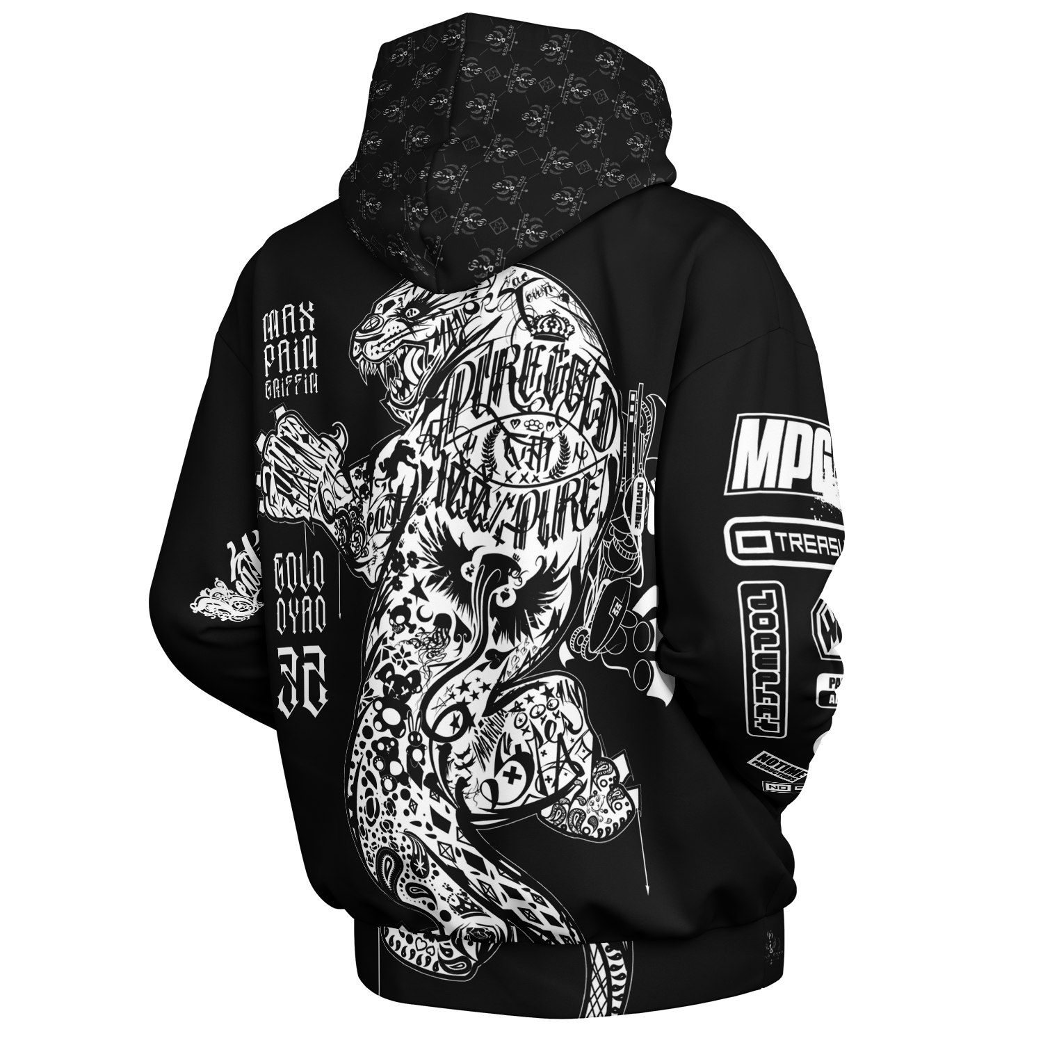 Enter the Tiger Oversized Hoodie - Max PAIN Griffin GOLD DYAD